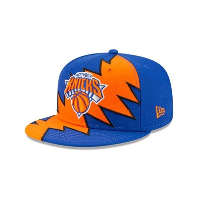 Blue New York Knicks Hat - New Era NBA Flash 9FIFTY Snapback Caps USA0241736